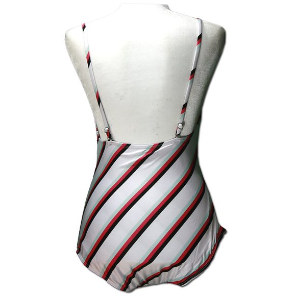 Seductive Stripes Over-Shoulder One Piece Swimsuit - Picture 3 of 3